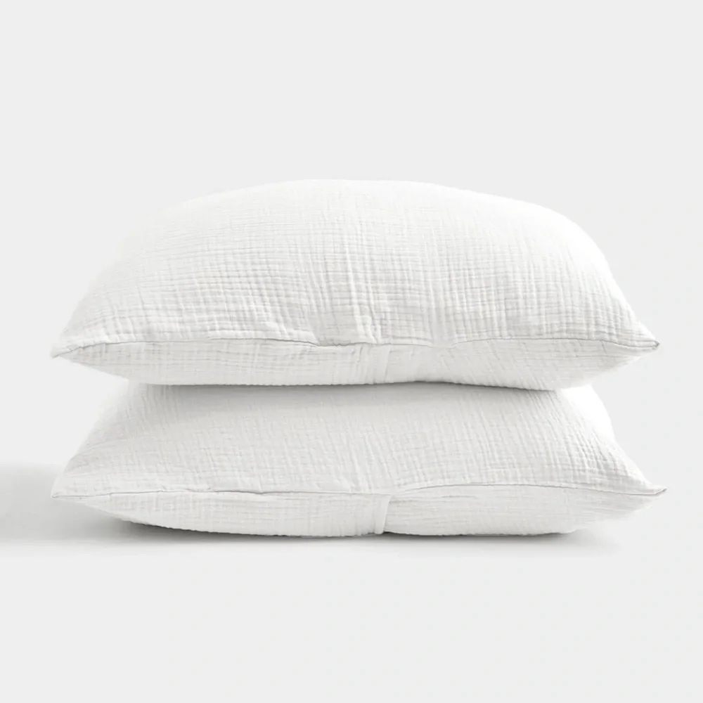 NWOT Quince Organic Airy Cotton Gauze Queen Sham Set of 2 in White
